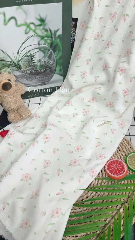 Vải Cotton hàn- Chất vải mềm, mát - Khổ 1.6m, cuộn 150m